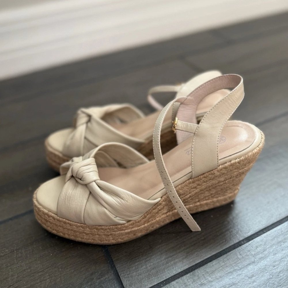 Chic Cream Wedge Sandals